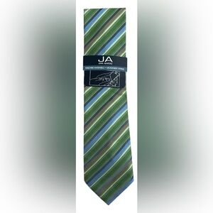 John Ashford | Men’s Green Striped Necktie | NWT
